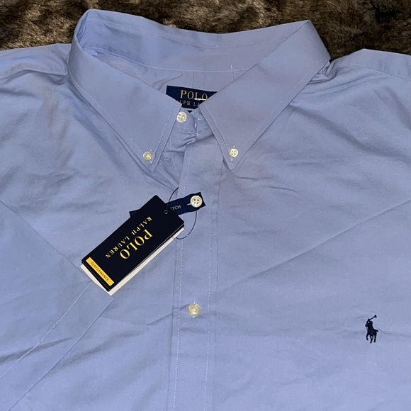 4XLTall Polo Ralph Lauren Performance Blue Button Down 4XLT mens